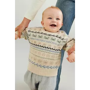 Wheat pulover din bumbac pentru bebeluși imagine