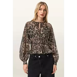 AllSaints bluză cu mătase CERN imagine