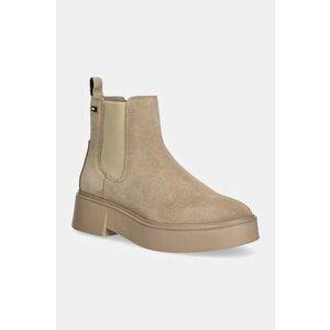 Tommy Hilfiger botine din piele intoarsa MINIMAL SUEDE CHELSEA FLAG imagine