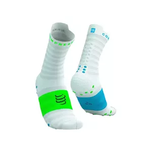 Compressport șosete Pro Racing Socks v4.0 Ultralight Run High - White/Alloy imagine