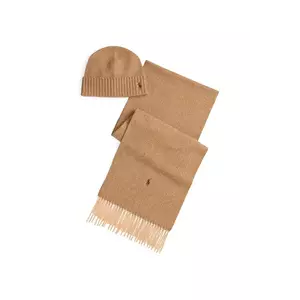 Polo Ralph Lauren căciulă si fular din lână imagine