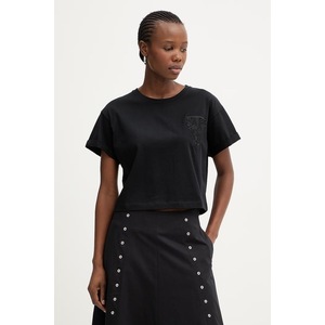 Twinset tricou oversized pentru femei, din bumbac imagine