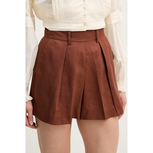 Silvian Heach pantaloni scurți eleganți pentru femei, din in POSANE imagine