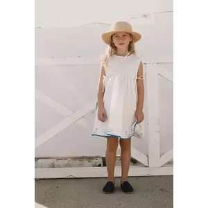 Tinycottons rochie pentru copii cu in SWANS BOWS DRESS imagine