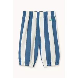 Tinycottons pantaloni de in pentru copii LIGHT NAVY STRIPES BABY PANT imagine