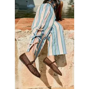 Tinycottons pantaloni de bumbac pentru copii RETRO STRIPES BOWS PANT imagine