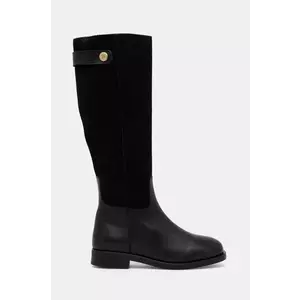 Tommy Hilfiger ghete de piele TH STUD LEATHER MIX LONG BOOT imagine