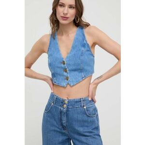 Twinset vesta jeans imagine