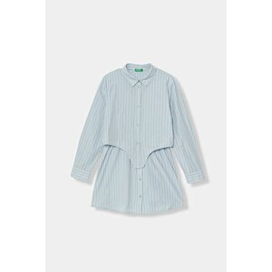 United Colors of Benetton rochie evazată de bumbac imagine