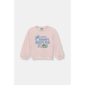 United Colors of Benetton hanorac oversized pentru copii din amestec de bumbac imagine
