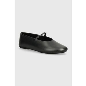 Calvin Klein balerini de piele BALLERINA W/STRAP PEARL LTH imagine