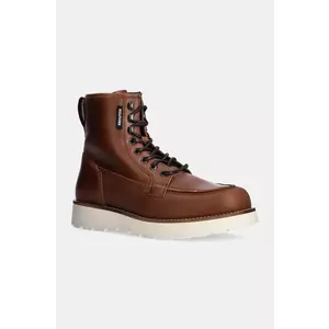 Tommy Hilfiger pantofi de piele TH AMERICAN PREM CHECK LTH BOOT imagine