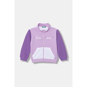 United Colors of Benetton hanorac cu fermoar pentru copii, din bumbac imagine