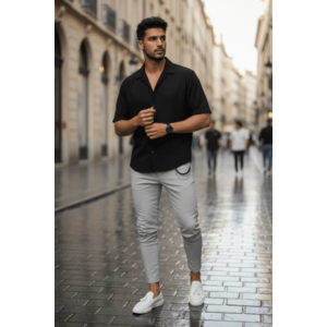 Pantaloni barbati casual gri 10614 imagine