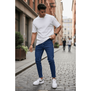 Blugi barbati conici bleumarin 3091 H3-3 imagine