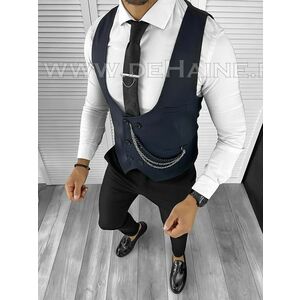 Vesta barbati eleganta slim fit neagra B8186 O1-4.2 imagine