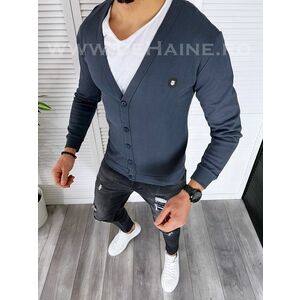 Bluza barbati gri slim fit B7695 D5-4.1 imagine