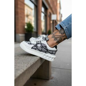 Adidasi dama casual albi cu gri VLT L77 imagine