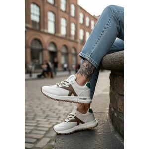 Adidasi dama albi cu maro casual 70456 imagine