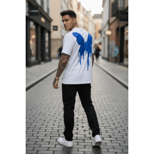 Tricou barbati alb oversize premium Y265 11-5.1 imagine