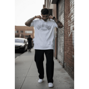 Tricou barbati alb oversize premium Y188 11-4.1 imagine