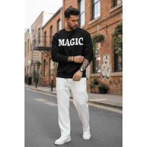 Bluza barbati slim fit neagra SA27 14-2.3 imagine