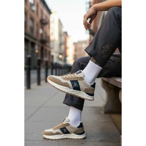 Adidasi barbati casual bej A2571 imagine