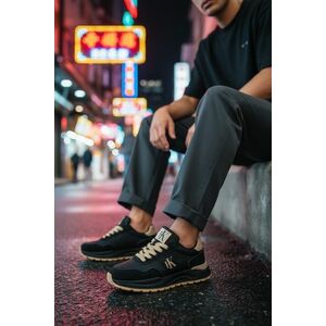 Adidasi barbati casual negri A2571 T14-1 imagine