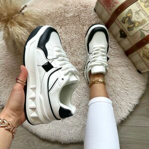 Adidasi dama casual albi T01 N10-4 imagine