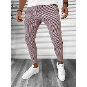 Pantaloni barbati casual regular fit in dungi B7890 P18-4.1 imagine