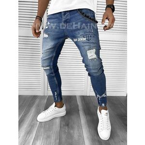 Blugi barbati conici albastri b3775 M3-4.1 imagine