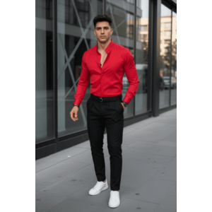 Camasa barbati slim fit rosie B8411 imagine