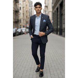 Sacou barbati slim fit carouri C103 P19-4.1 imagine