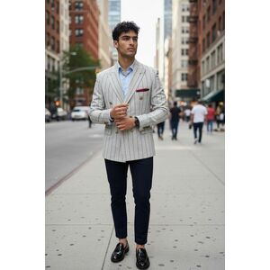 Sacou barbati slim fit ZR 792 P20-1.2 imagine