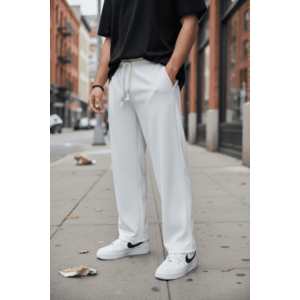 Pantaloni de trening albi GG105 28-3.3 imagine