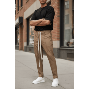 Pantaloni de trening maro conici 2654 imagine