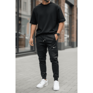 Pantaloni de trening negri 4567 D3-5.2 imagine