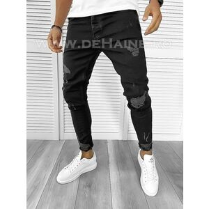 Blugi barbati conici negri CU MIC DEFECT DEF9441 M3-4.1 imagine