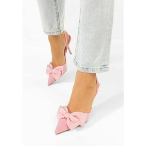 Pantofi cu toc subtire Calenia roz imagine
