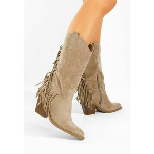Cizme cowboy dama Givora kaki imagine