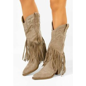 Cizme cowboy damă Jalira kaki imagine