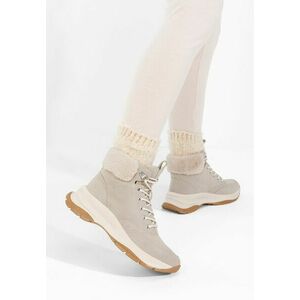 Sneakers dama imblaniti Francia bej imagine