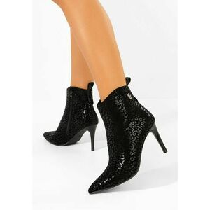 Botine stiletto Vanessia negre imagine