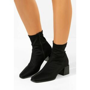 Botine cu toc gros Florinia negre imagine