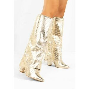 Cizme inalte dama Naelia aurii imagine