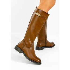 Cizme cu toc mic Marquerite camel imagine