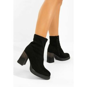 Botine cu toc gros Astonia V3 negre imagine
