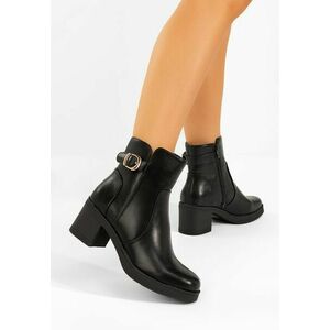 Botine cu toc gros Aidelia negre imagine