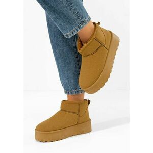 Cizme tip ugg Sereena camel imagine