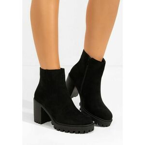 Botine cu toc gros Cavira negre imagine